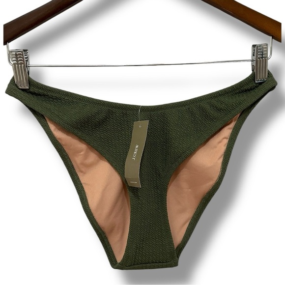 138 NWT | J. Crew Textured Green Bikini Bottom (size S) - Picture 1 of 8